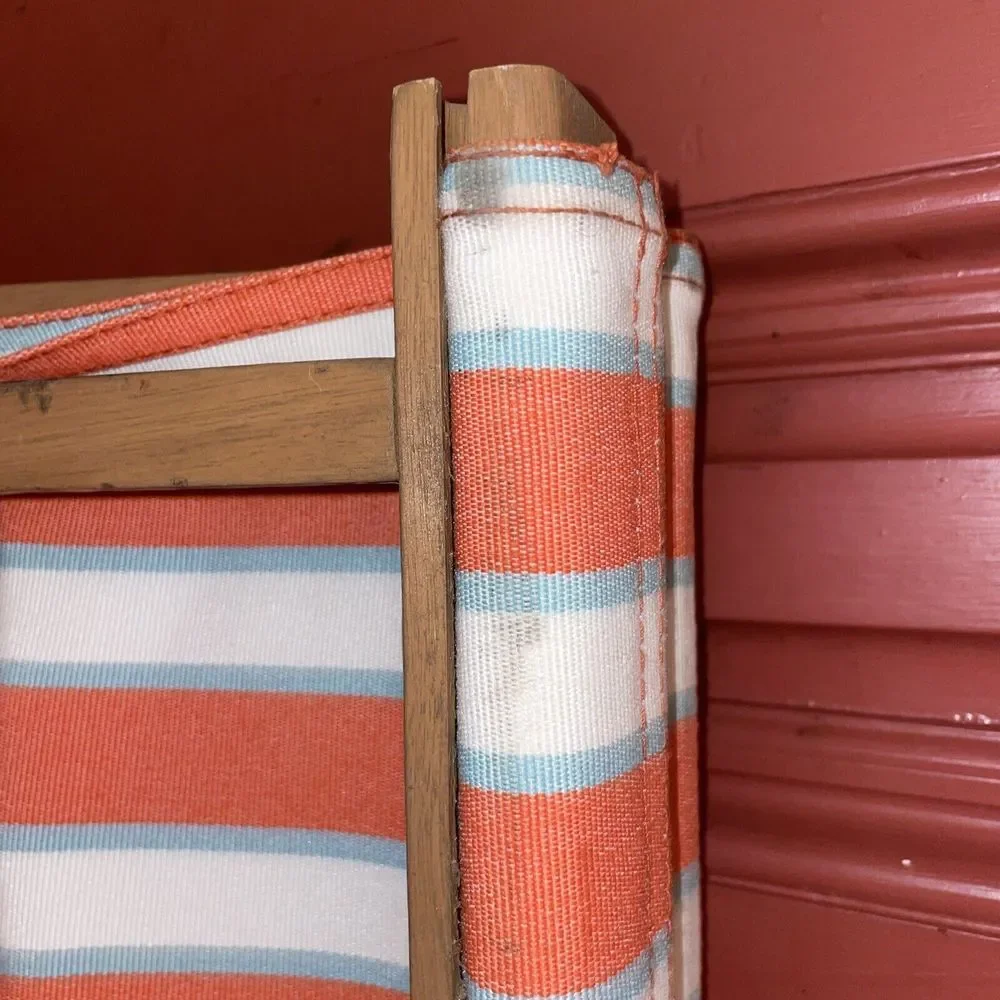 SOLBLEKT Stool, foldable eucalyptus, stripe orange - IKEA - Picture 14 of 16